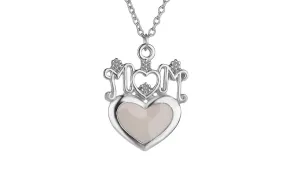Heart Glow In The Dark Mom Pendant Necklace