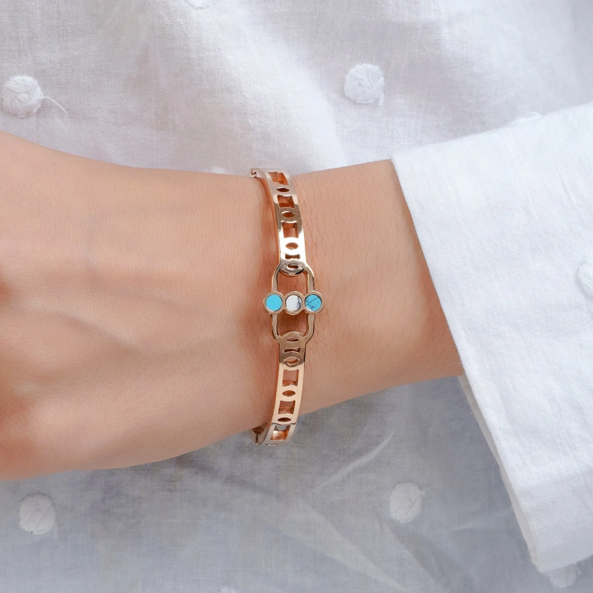Hylee Rosegold Plated Bracelet