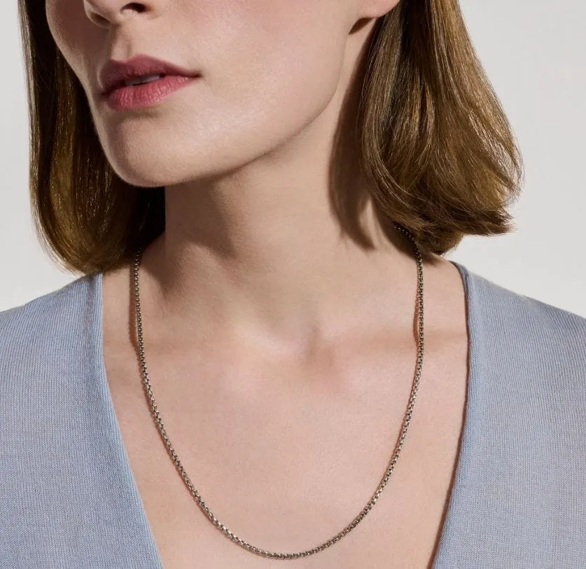 John Hardy Silver 2.7mm Box Chain Necklace