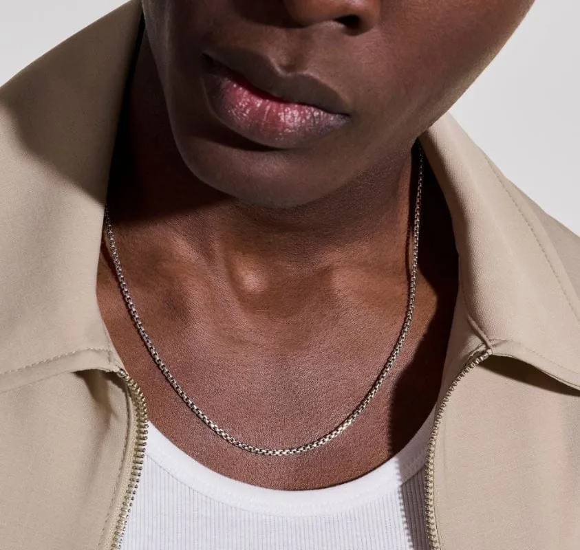 John Hardy Silver 2.7mm Box Chain Necklace