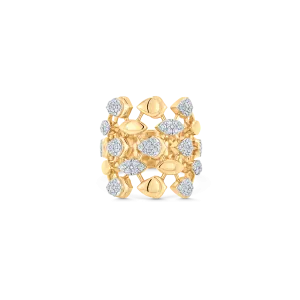 Lierre Gold and Diamond Pear Marquise Partial Ring