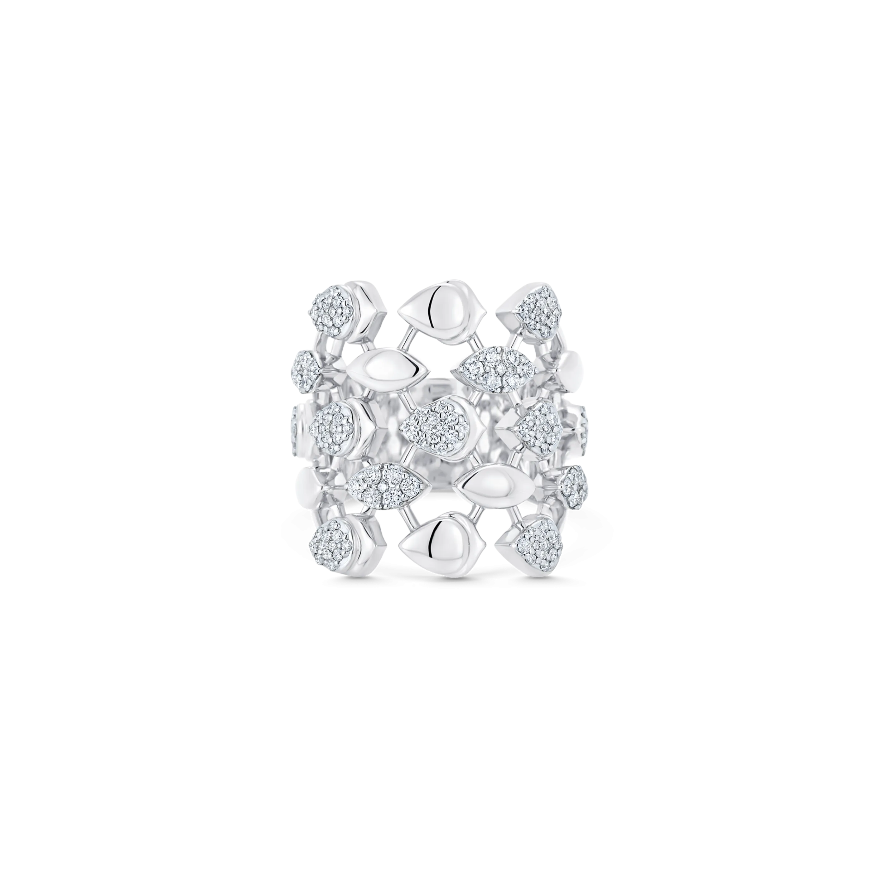 Lierre Gold and Diamond Pear Marquise Partial Ring