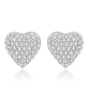 LOVCIA Radiant Pave Heart Shape Earrings