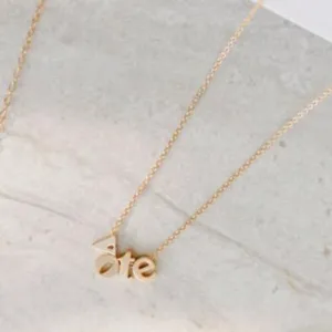 Lowercase Vote Necklace