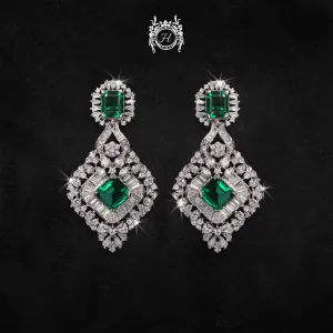 Luxurious Green Onyx Earrings
