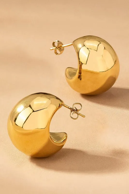 Malissa Puffy Hoop Earrings
