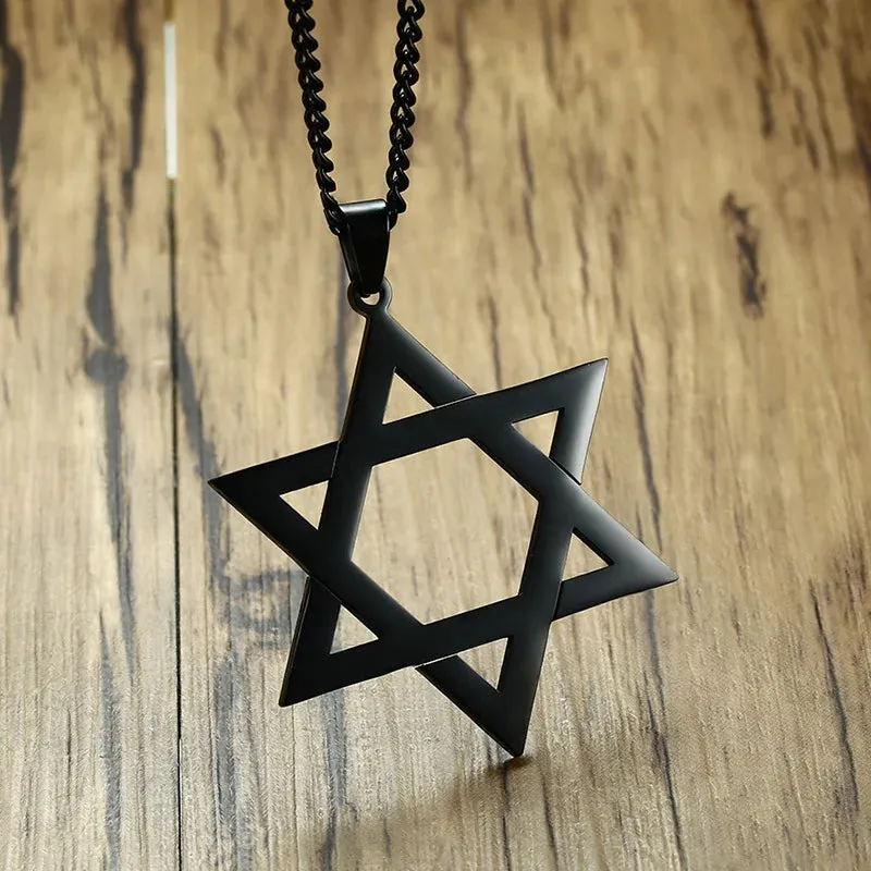 Men's Classic Star of David Pendant Necklace
