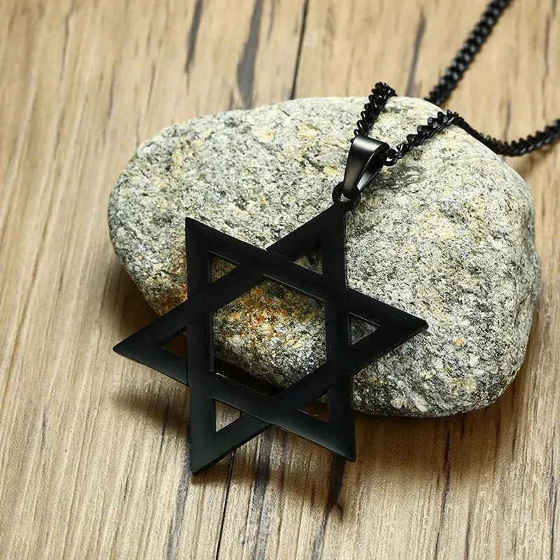 Men's Classic Star of David Pendant Necklace
