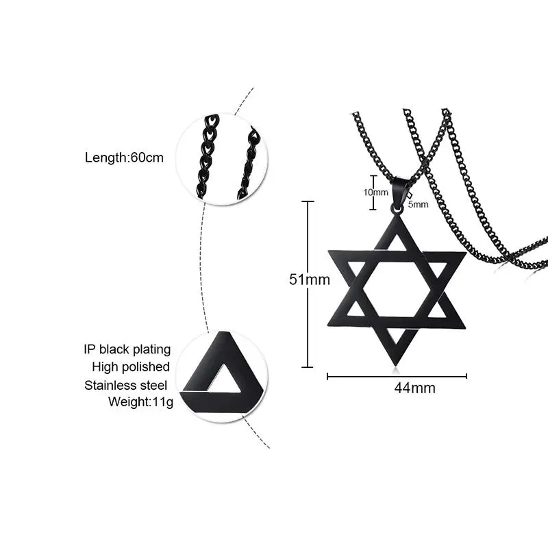 Men's Classic Star of David Pendant Necklace