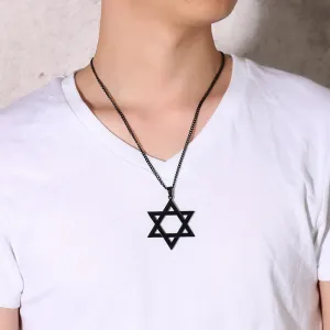 Men's Classic Star of David Pendant Necklace