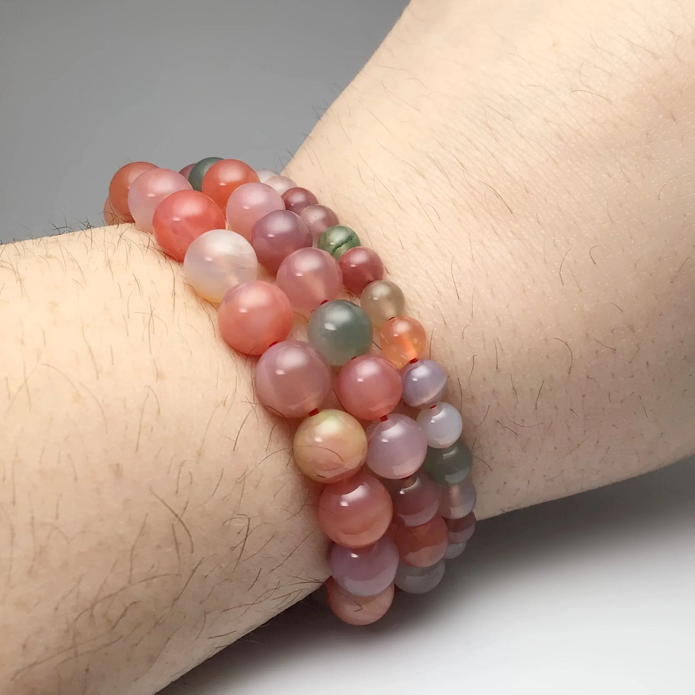 Moon Chalcedony Beaded Bracelet