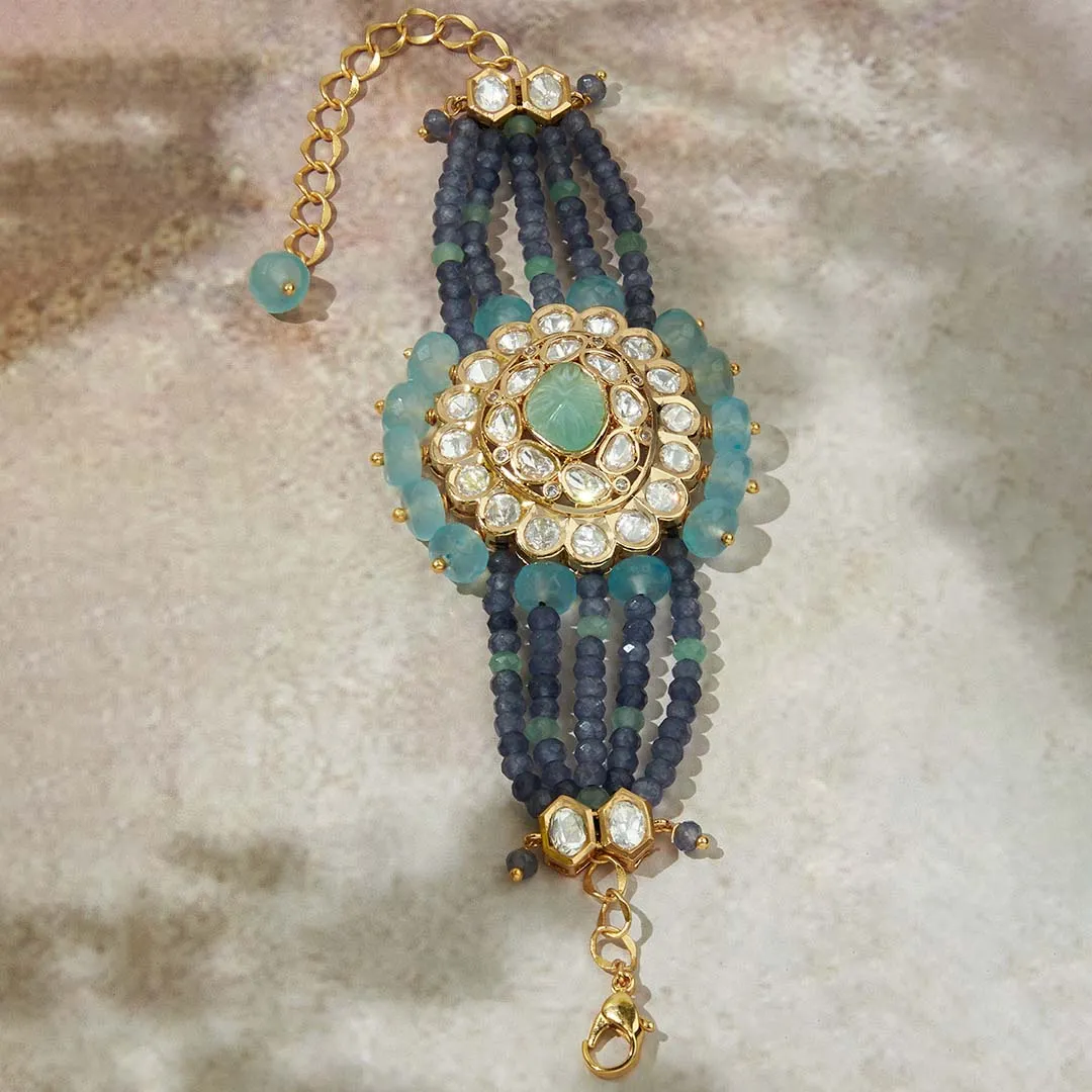 Multi Colour Kundan Polki Bracelet - MRJBR23BR 37