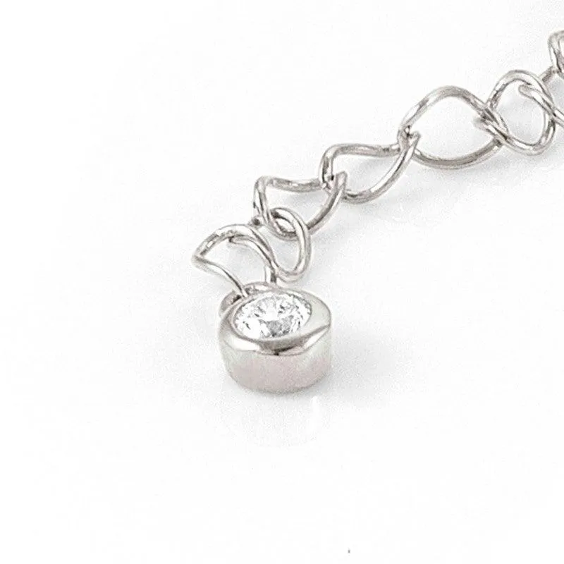 Nomination Anklets, Hearts, White Cubic Zirconia, Silver