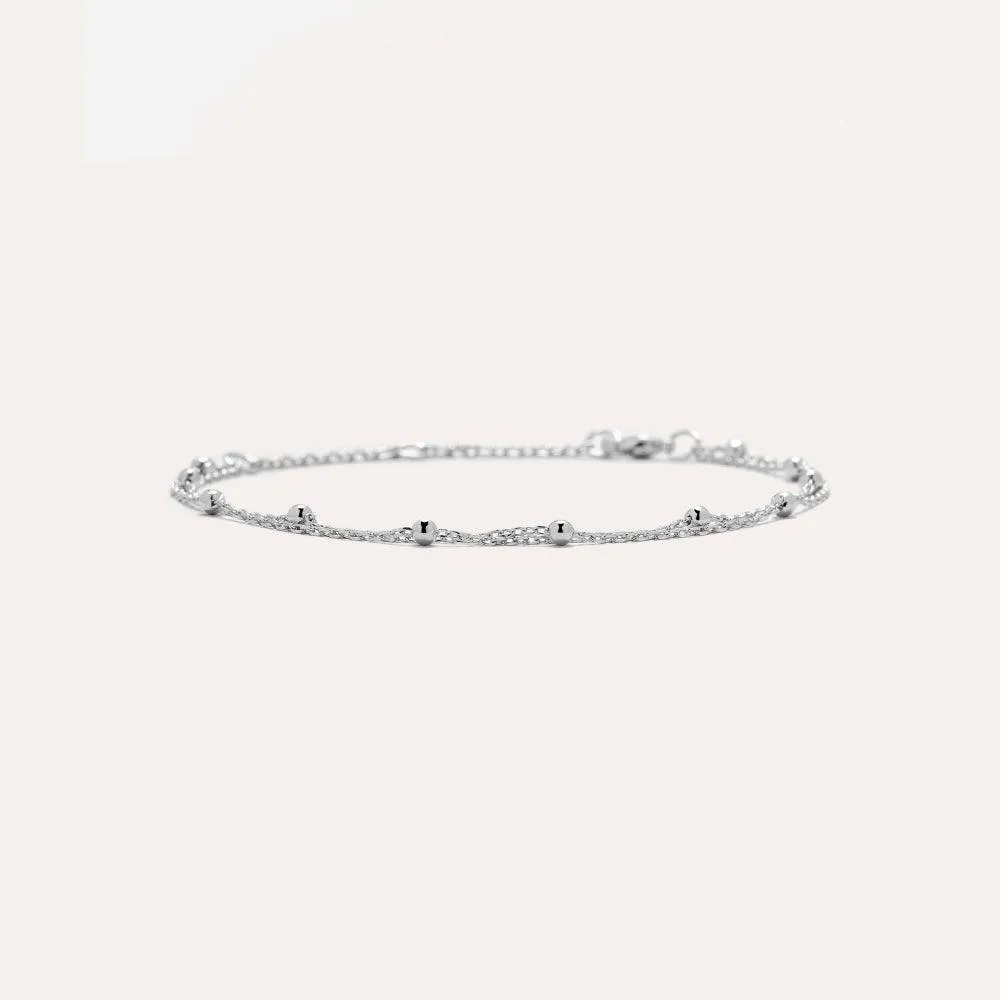 Orbit Silver Chain Bracelet