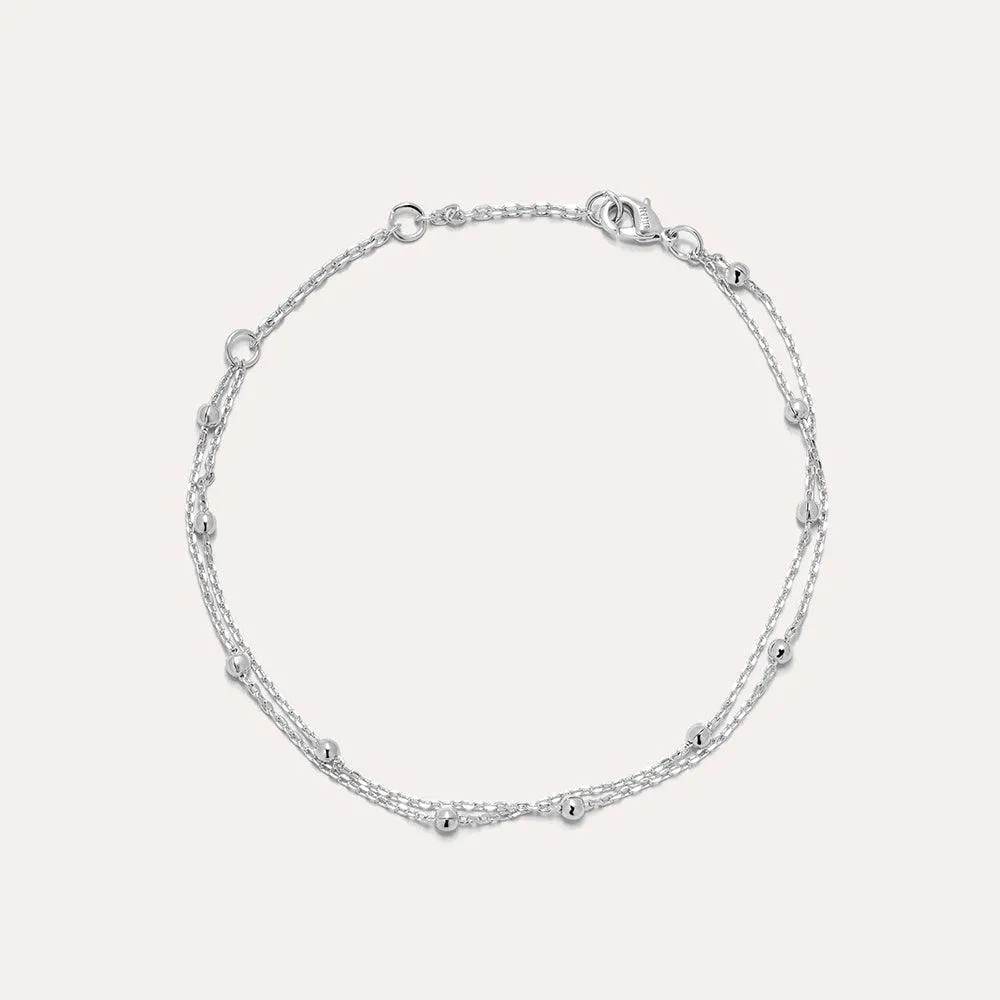 Orbit Silver Chain Bracelet