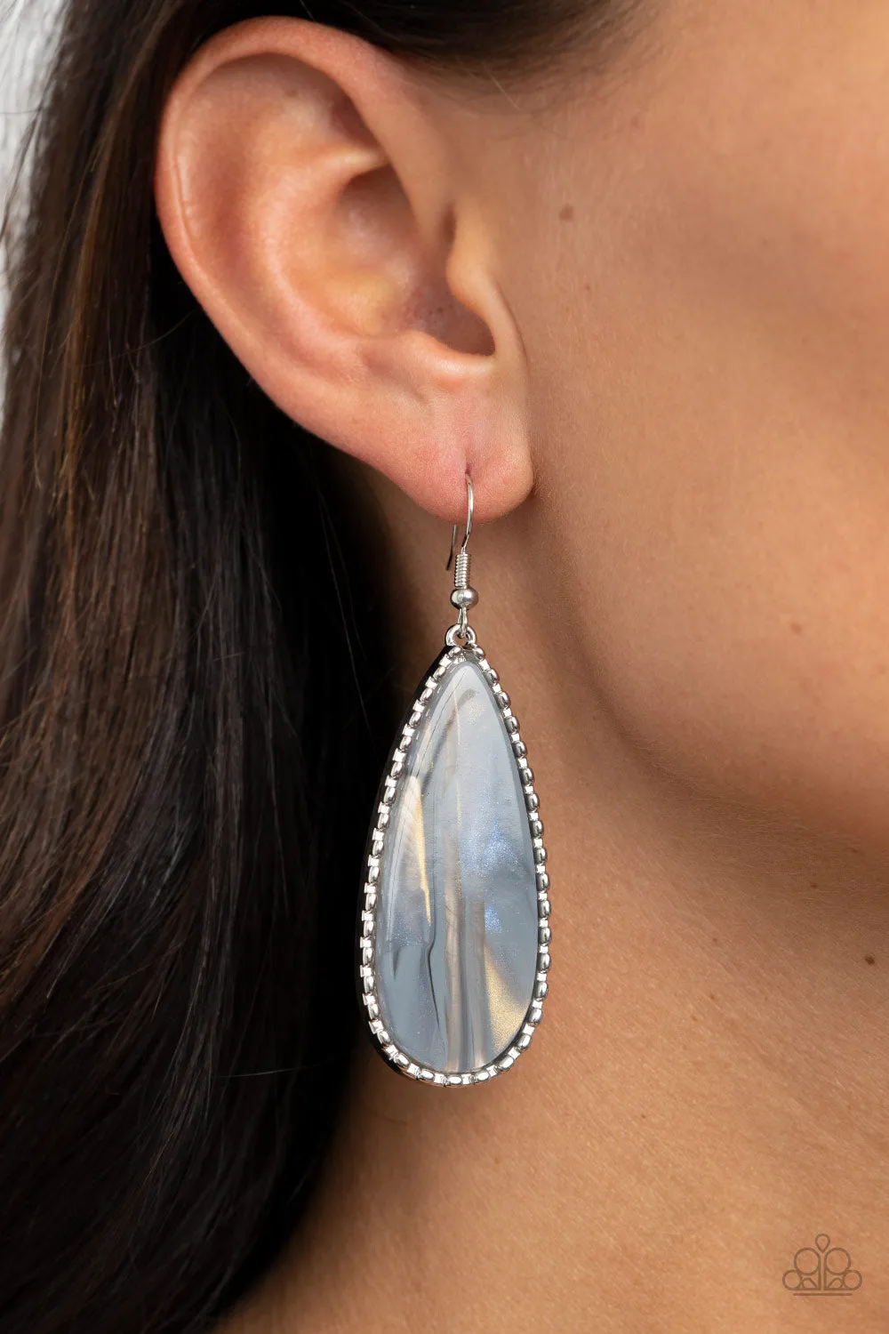 Paparazzi Ethereal Eloquence Silver Fishhook Earrings