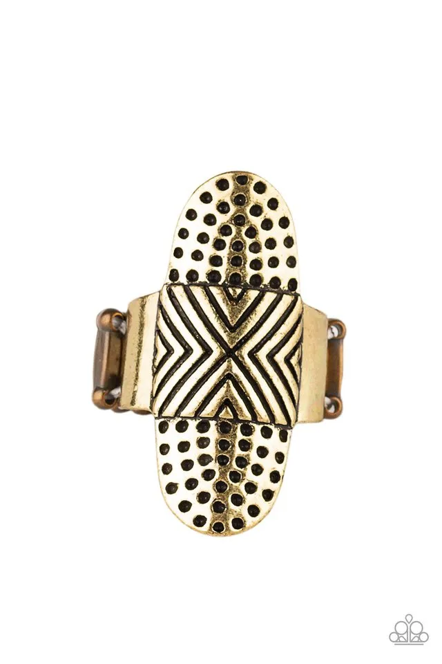 Paparazzi Ring ~ Guru Grunge - Brass