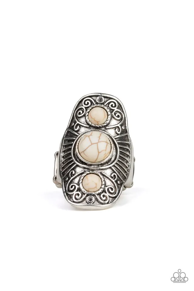Paparazzi Ring ~ Stone Oracle - White