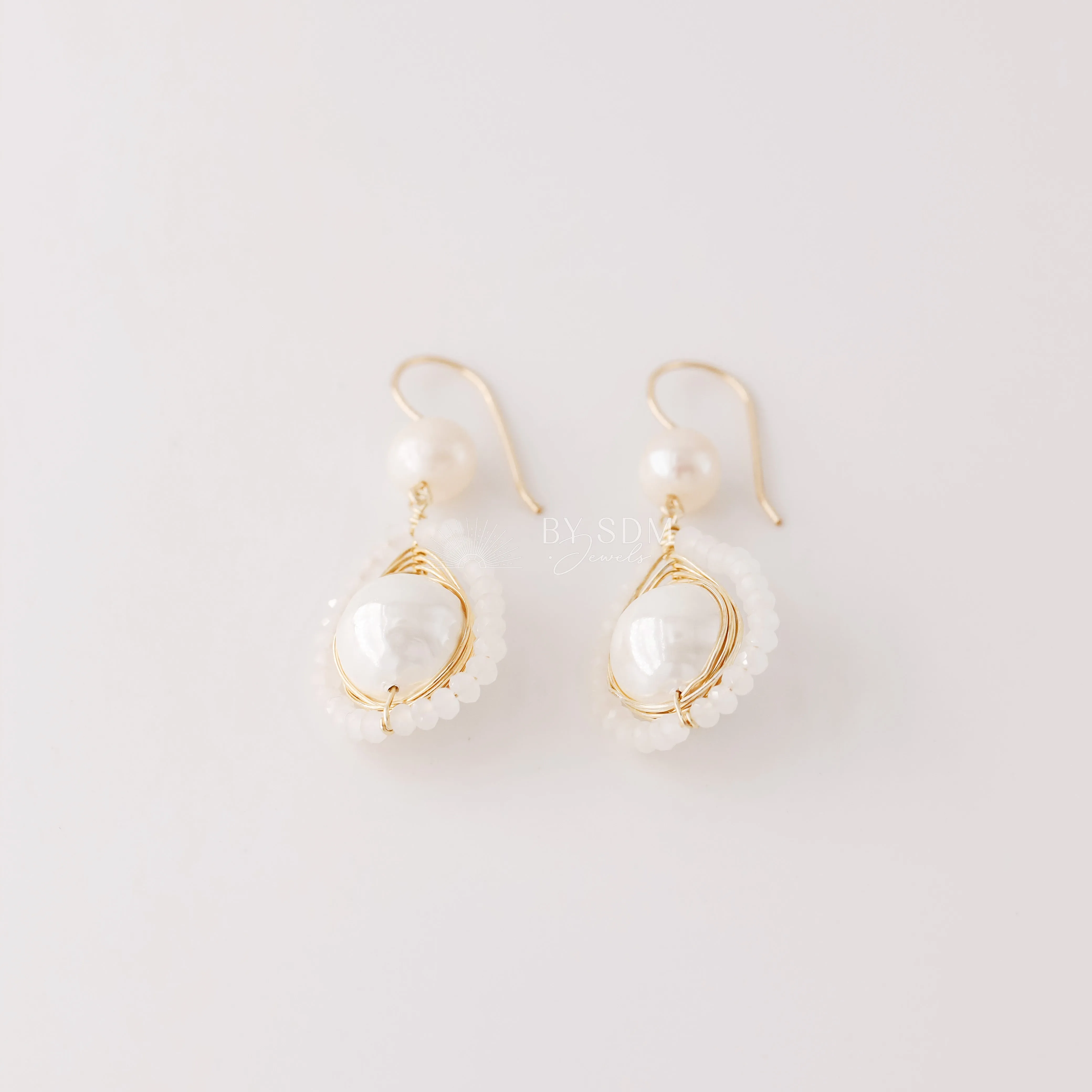 Pearl Dangle Bridal Earrings