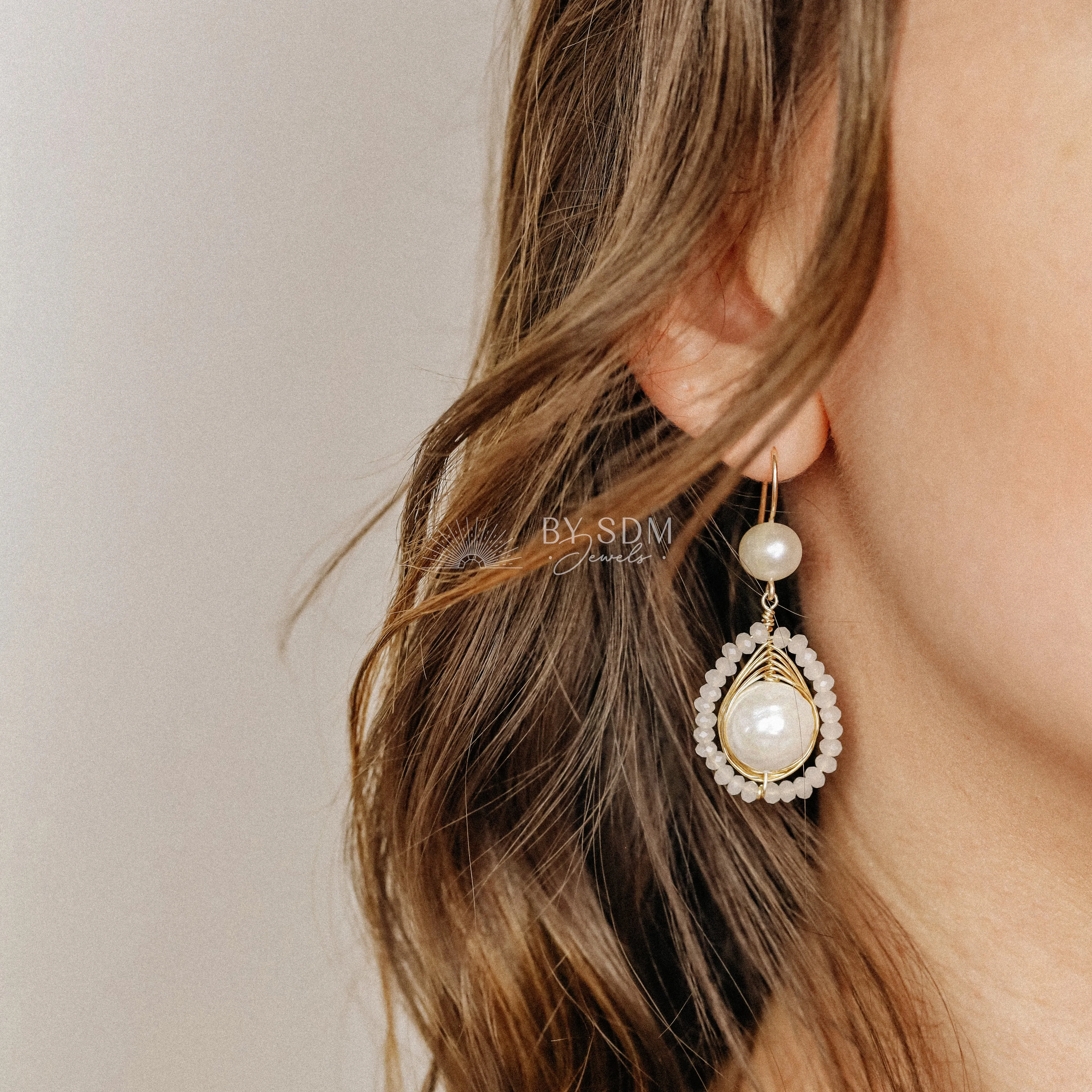 Pearl Dangle Bridal Earrings