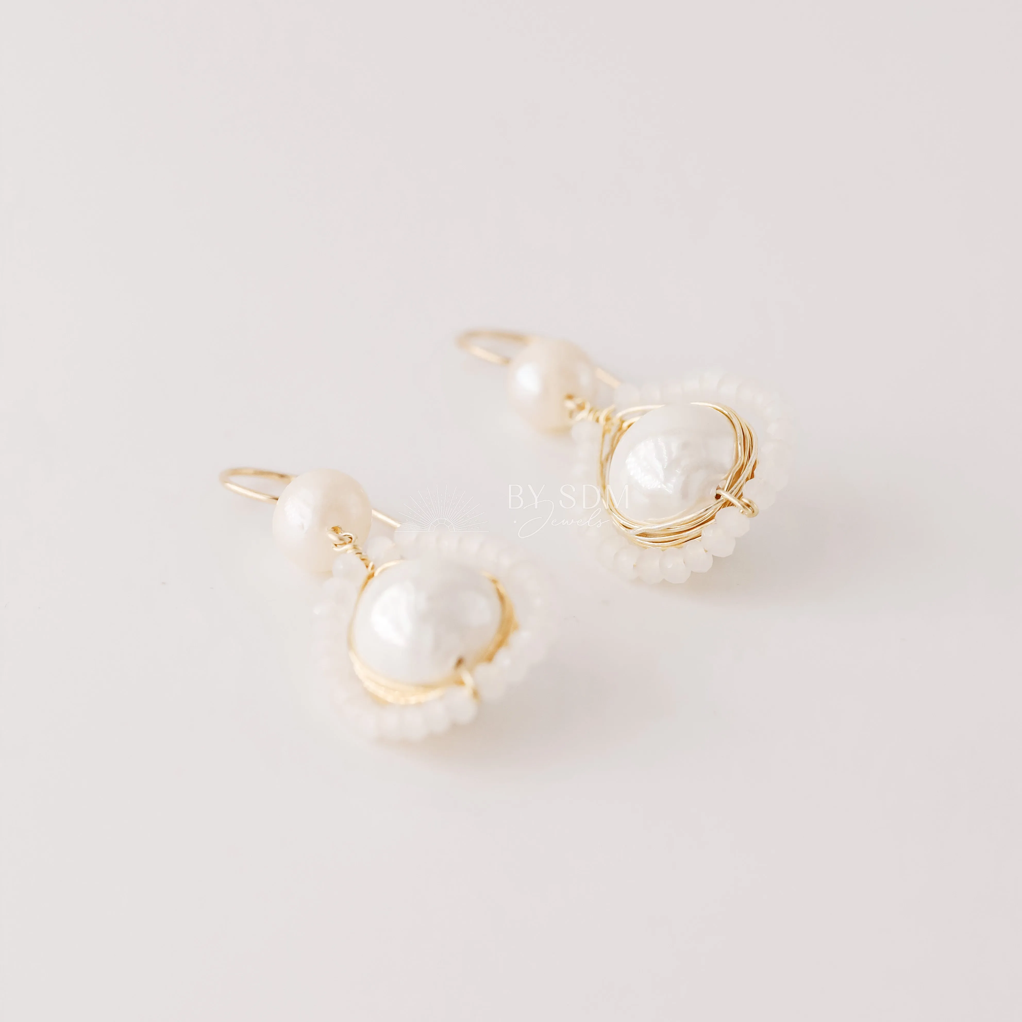 Pearl Dangle Bridal Earrings