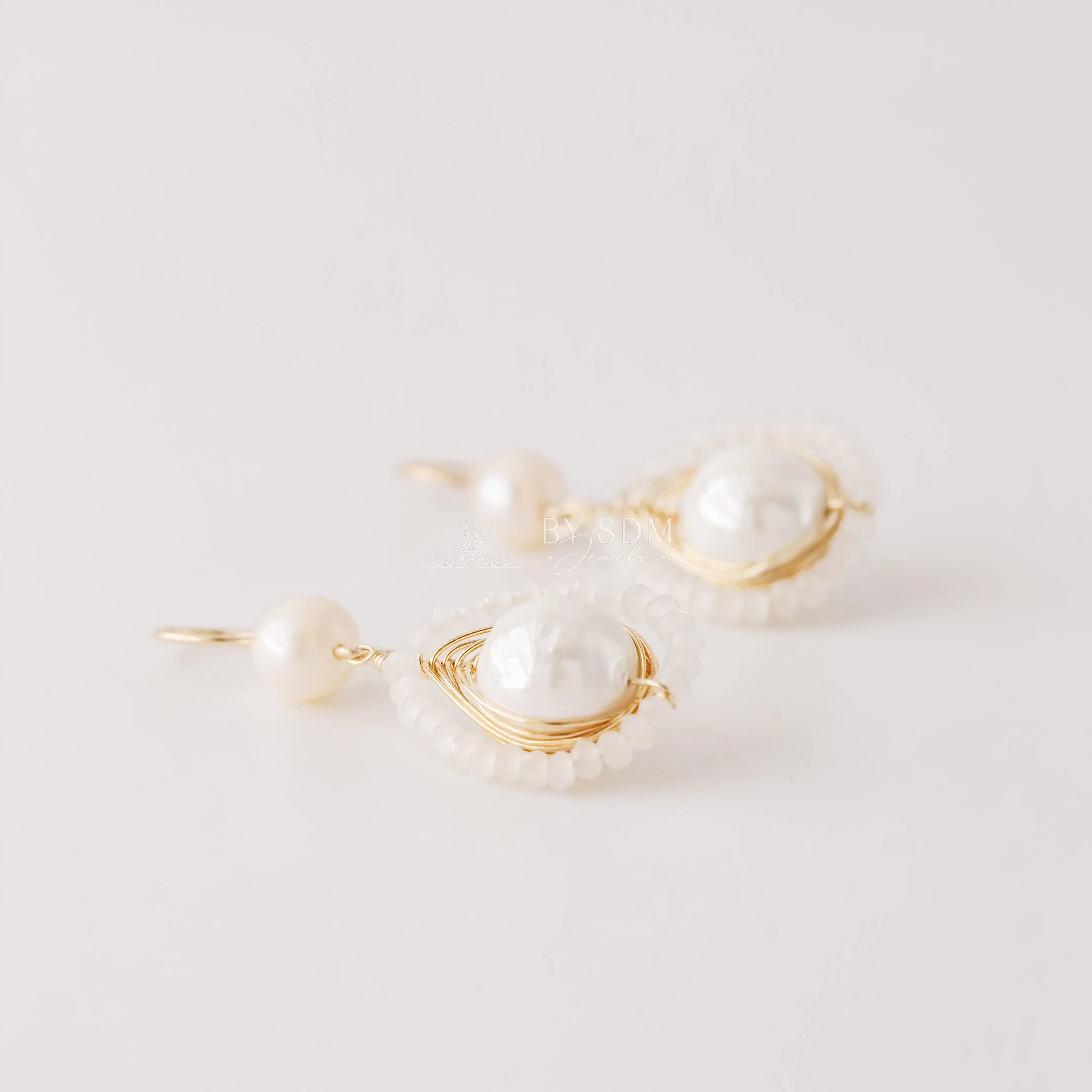 Pearl Dangle Bridal Earrings