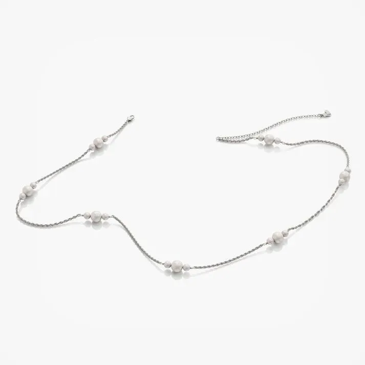 Pearl Rope Belly Chain Silver