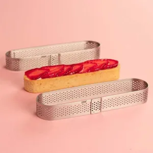 Perforated Oval Tart Ring - Set Of Three