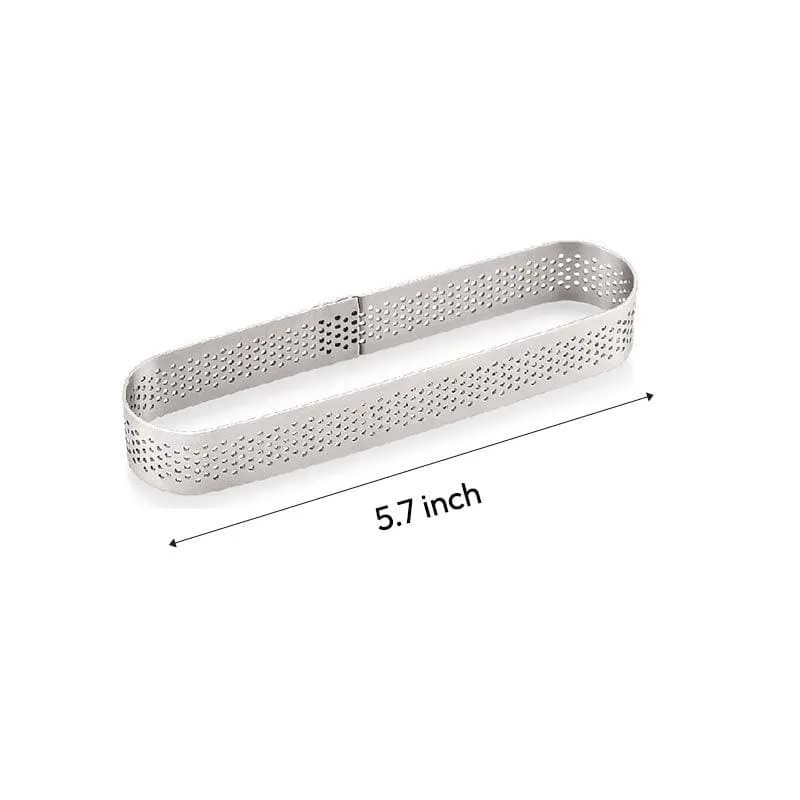 Perforated Oval Tart Ring - Set Of Three