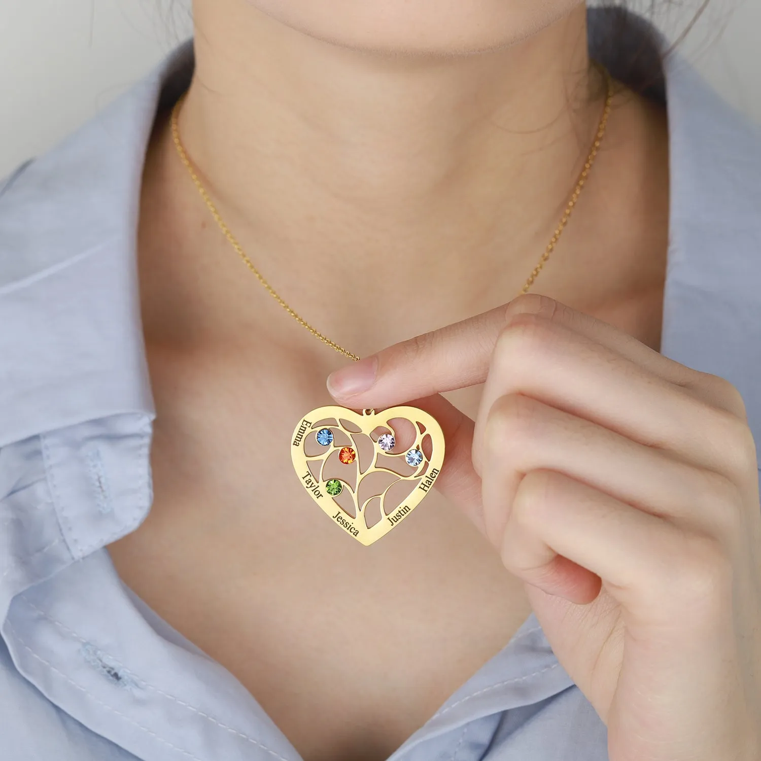 Personalized Birthstone Necklace DN201