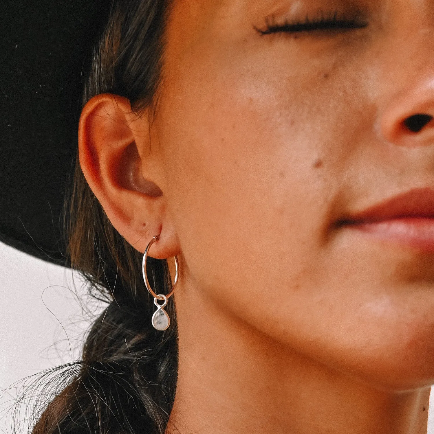 Petite Moonstone Droplets Earrings