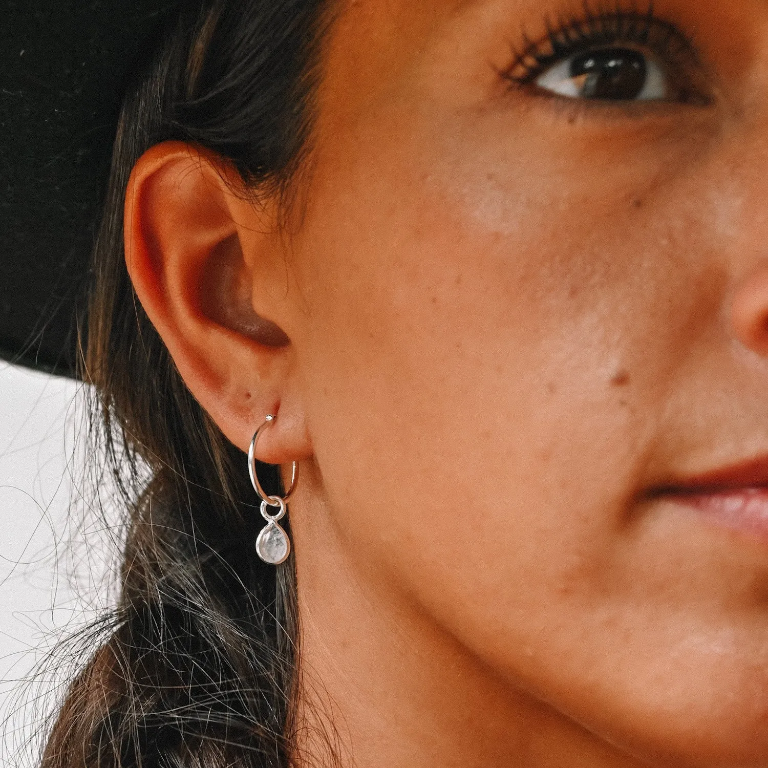 Petite Moonstone Droplets Earrings