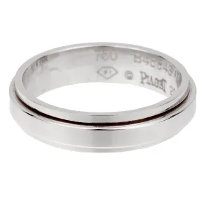 Piaget Possession 18k White Gold Spinning Band Ring Sz 7