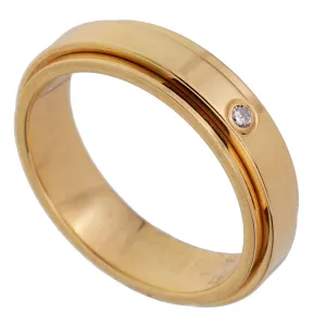 Piaget Possession 18k Yellow Gold Diamond Spinning Ring Sz 5 1/2