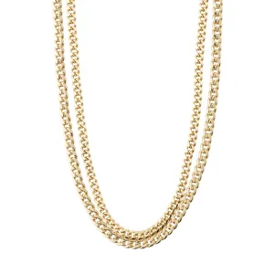 PILGRIM Blossom Recycled 2-in-1 Curb Chain Necklace