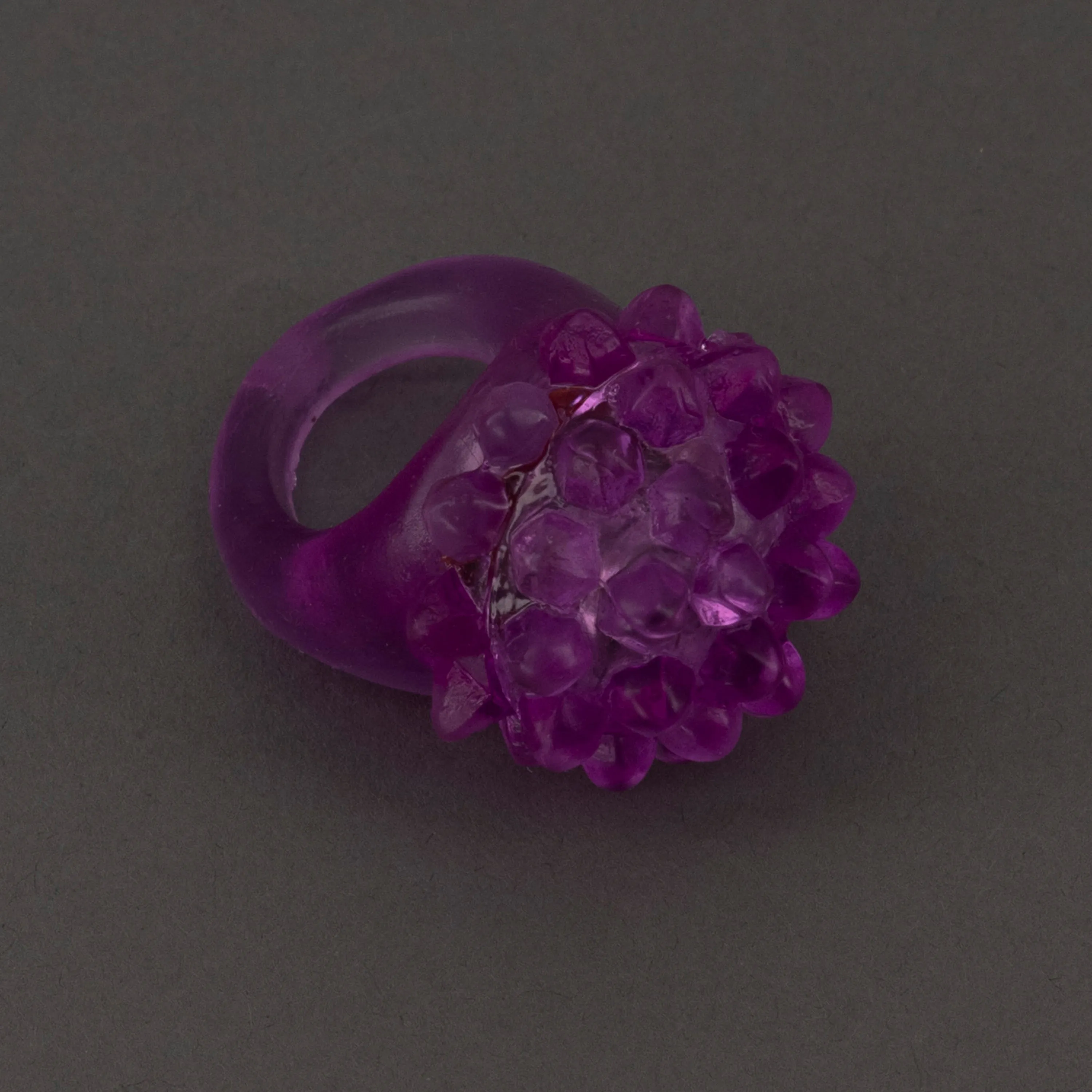 Purple LED Light Up Jelly Bumpy Blinky Rings - Pack of 12