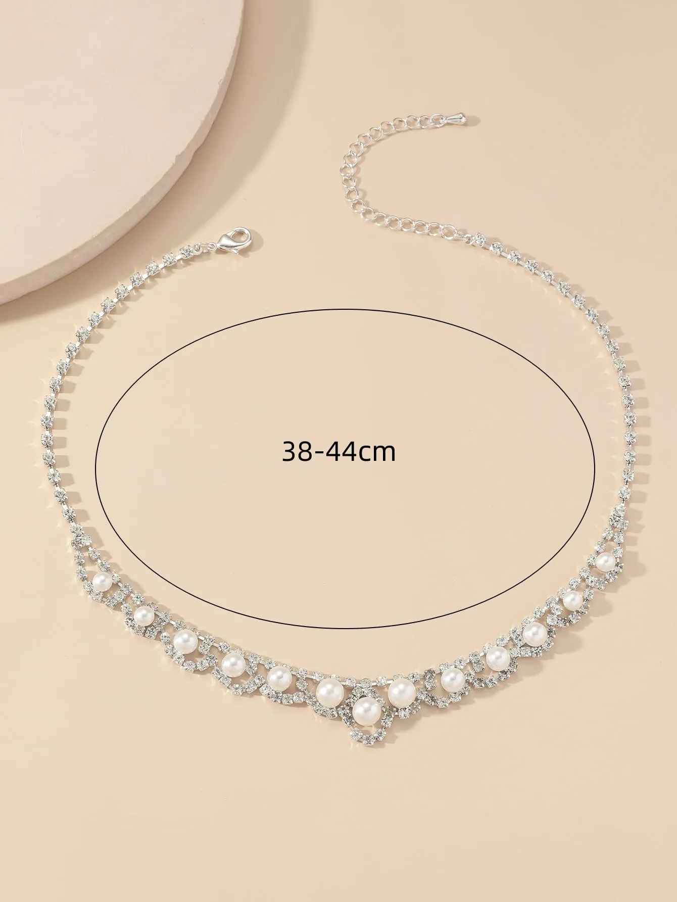 Rhinestone & Pearl Decor Necklace for Women Jewelry for Women Necklace