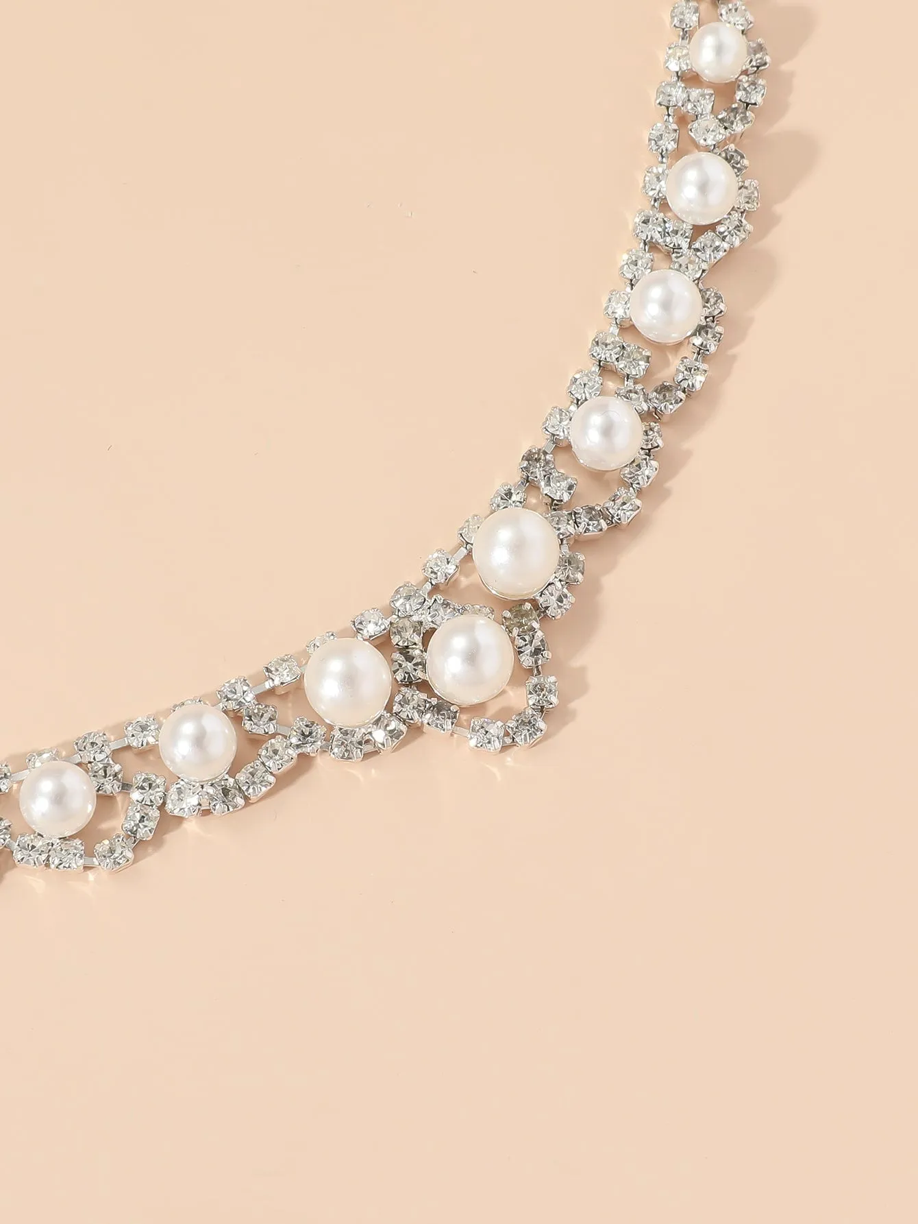Rhinestone & Pearl Decor Necklace for Women Jewelry for Women Necklace