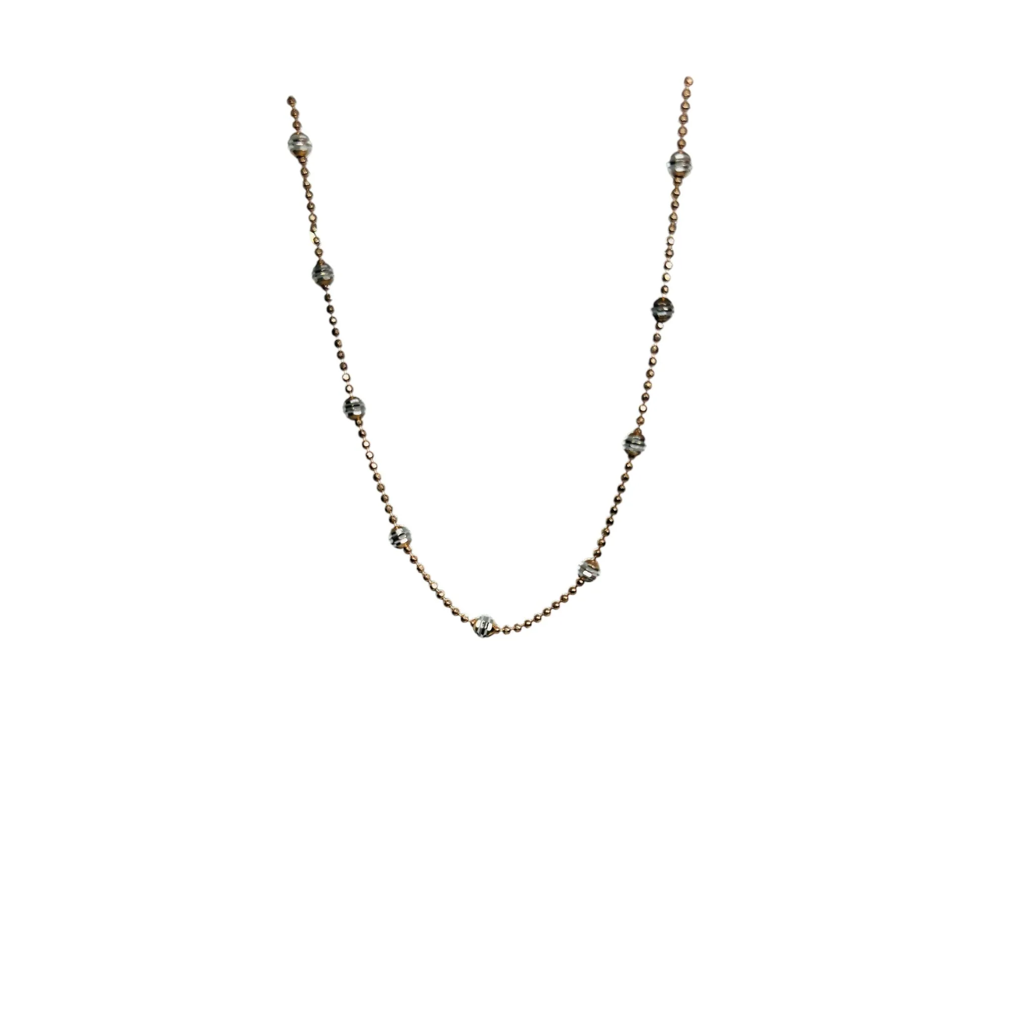 Rose Gold Beaded Sterling Silver Anklets
