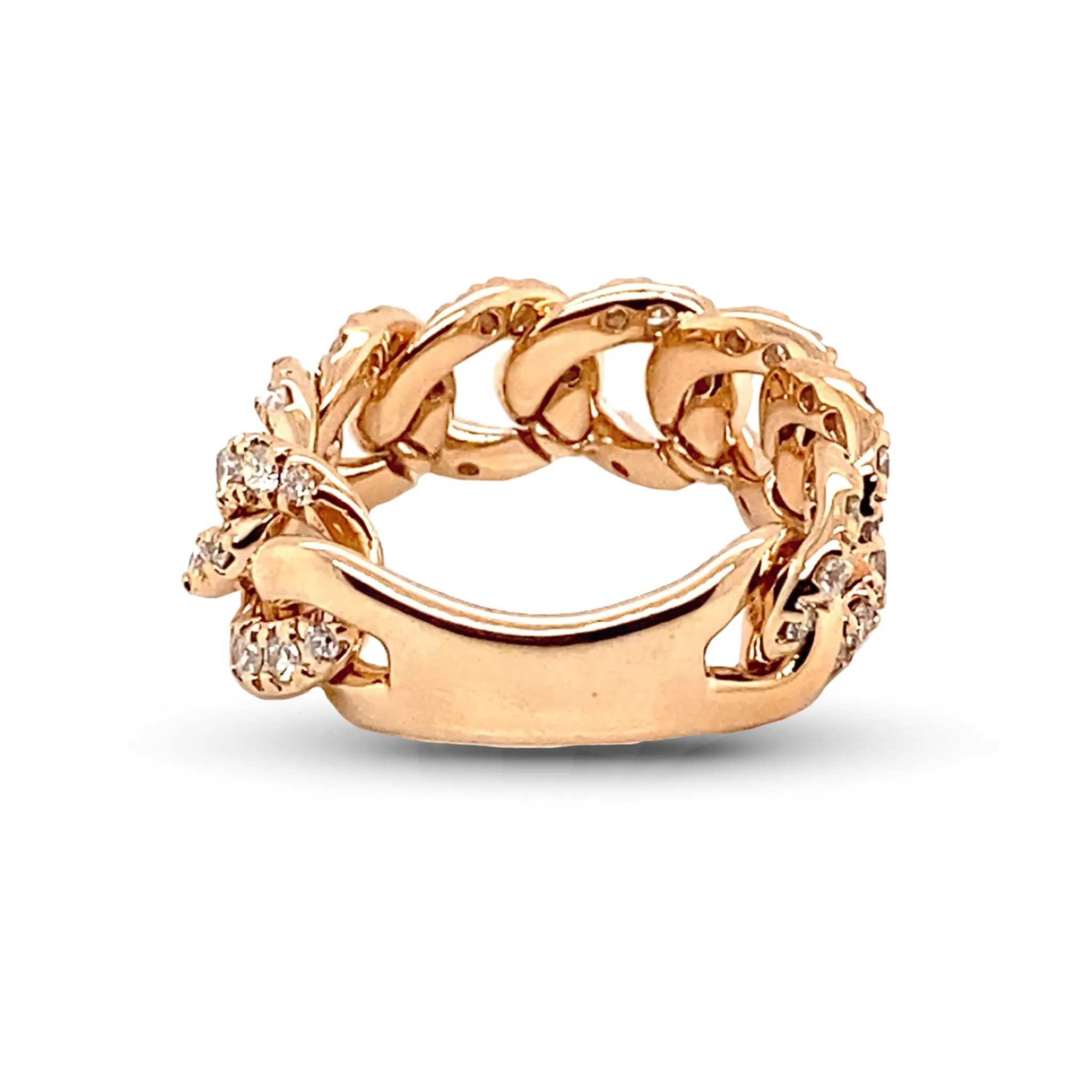 Rose Gold flexible Groumette Ring