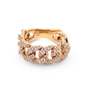 Rose Gold flexible Groumette Ring