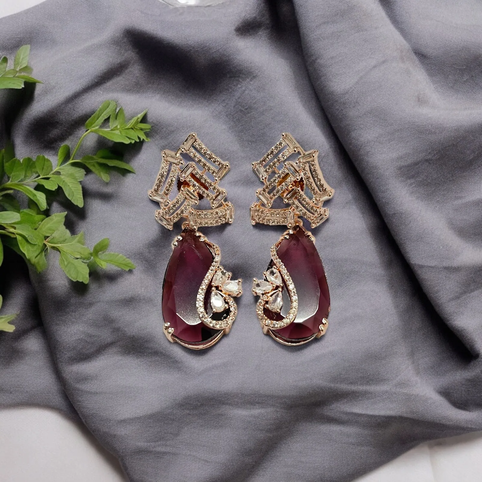 Roseate Tear Glamour Earrings