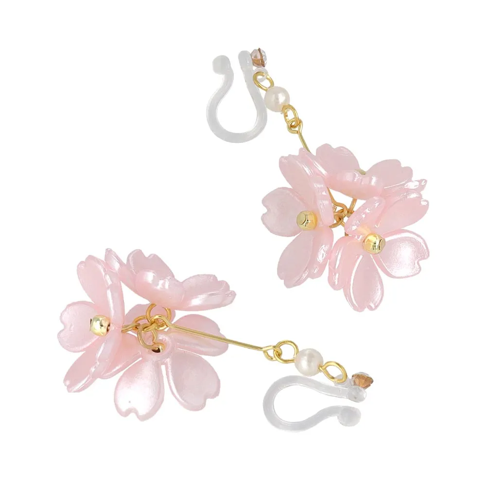 Sakura Cluster Drop Invisible Clip Ons