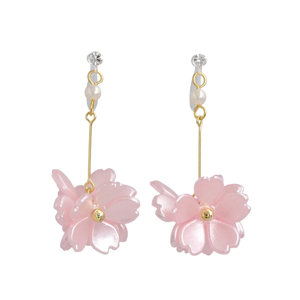 Sakura Cluster Drop Invisible Clip Ons