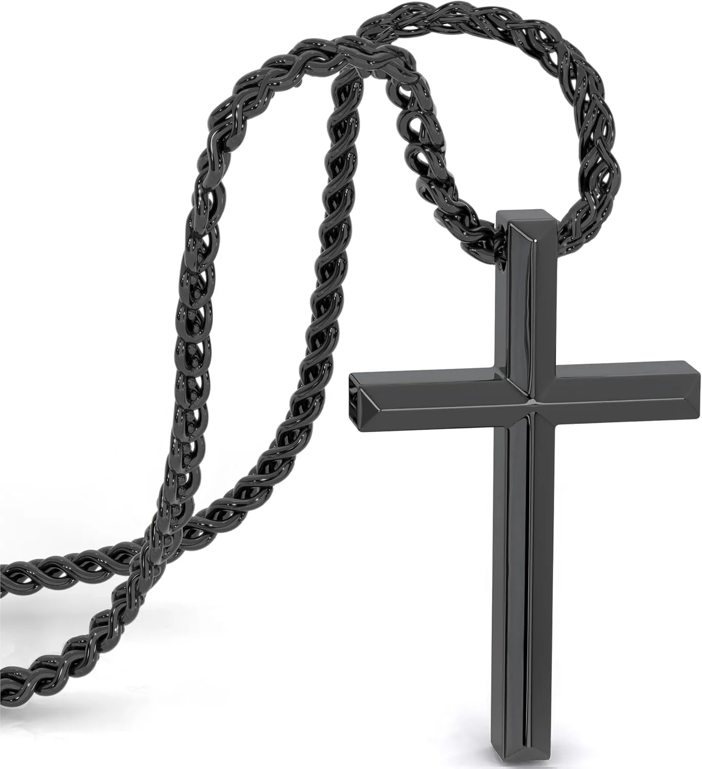 SERASAR Premium Necklace Men [Trust] | Stainless 316L Surgical Steel | Waterproof | Solid Chain | Secure Clasp | Three Colors | Jewelry Box Included