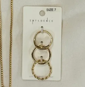 SET OF 3 GOLD RINGS