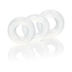 Set Of 3 Silicone Stacker Rings Clear