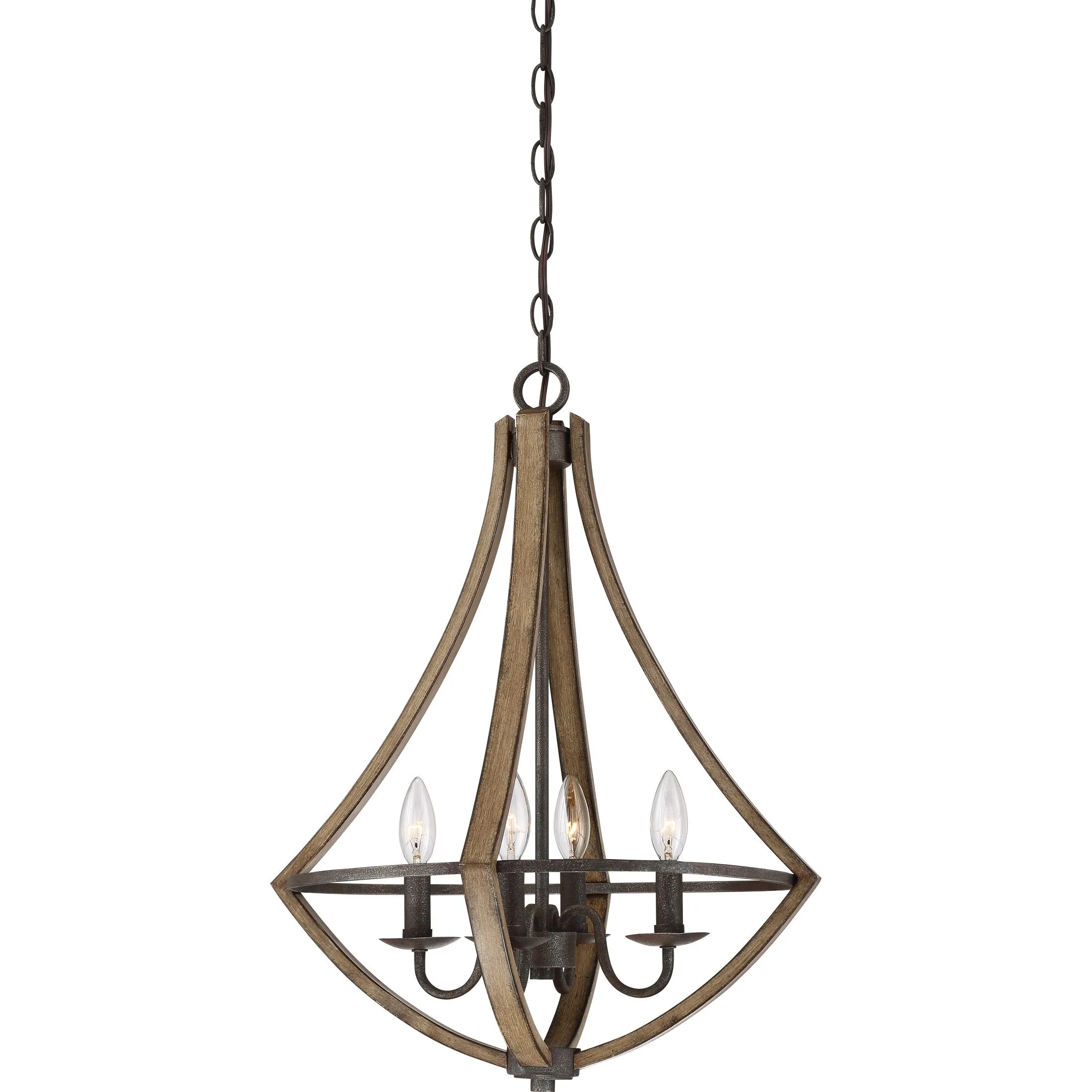 Shire - 4 lgt pendant rustic black - SHR2818RK