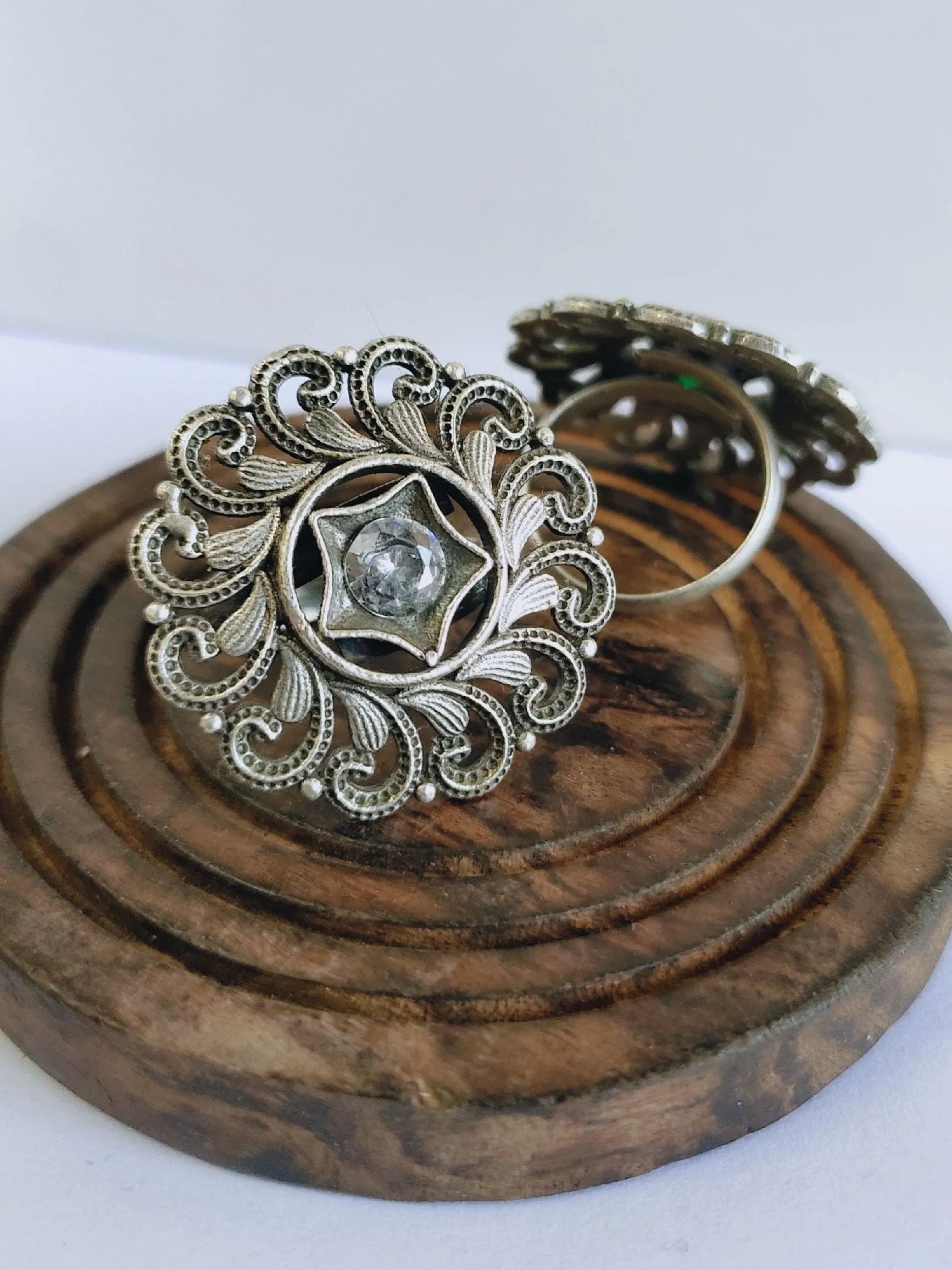 Silver Look-Alike Adjustable Finger Rings – Casual Wear | Sarichka