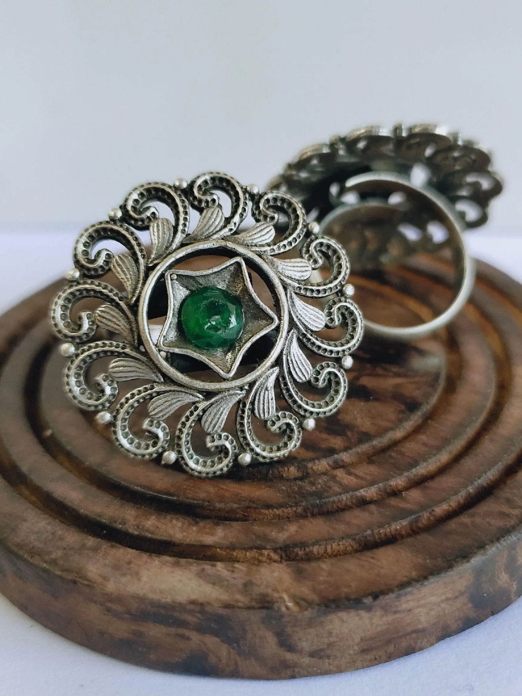 Silver Look-Alike Adjustable Finger Rings – Casual Wear | Sarichka